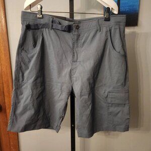 Gerry Men's Tech Shorts Gray (Shade Blue) Size 36 Zipper Back Pocket